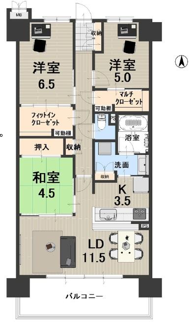 図面上の家具備品などは販売価格に